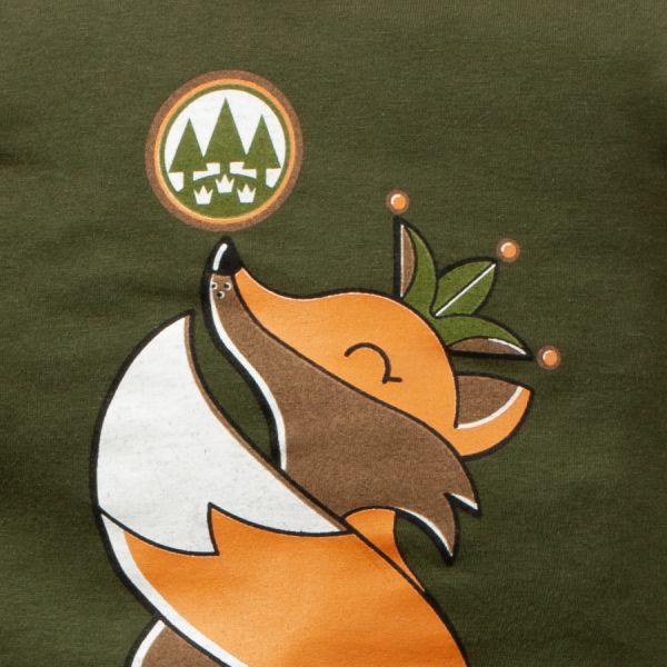 Maglietta verde FORST per bambino - volpe