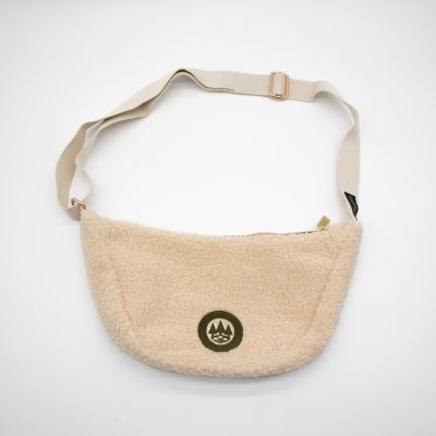 Beige Sherpa crossbody bag with Forst logo