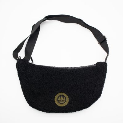 Black Sherpa crossbody bag with Forst logo
