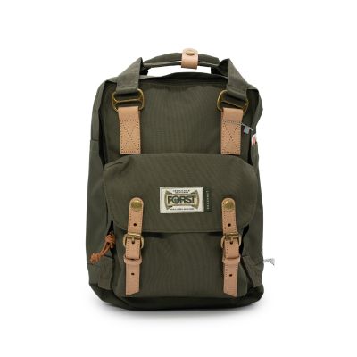 FORST backpack green with leather strap