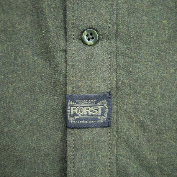 FORST Shirt green-cotton flannel coll.coreano
