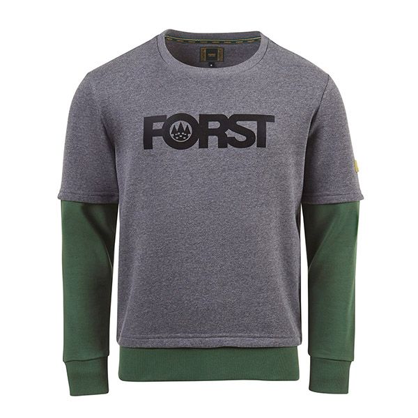 FORST Felpa unisex grigio/verde