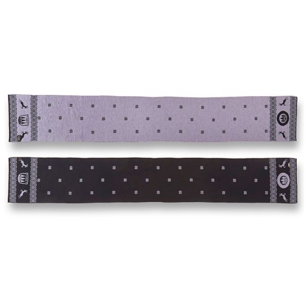 Sciarpa FORST in nero-grigio con disegno