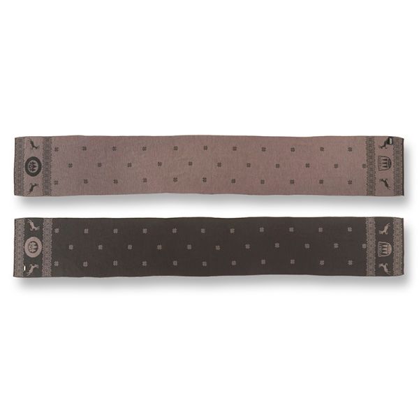 Sciarpa FORST in beige-verde con motivo renna