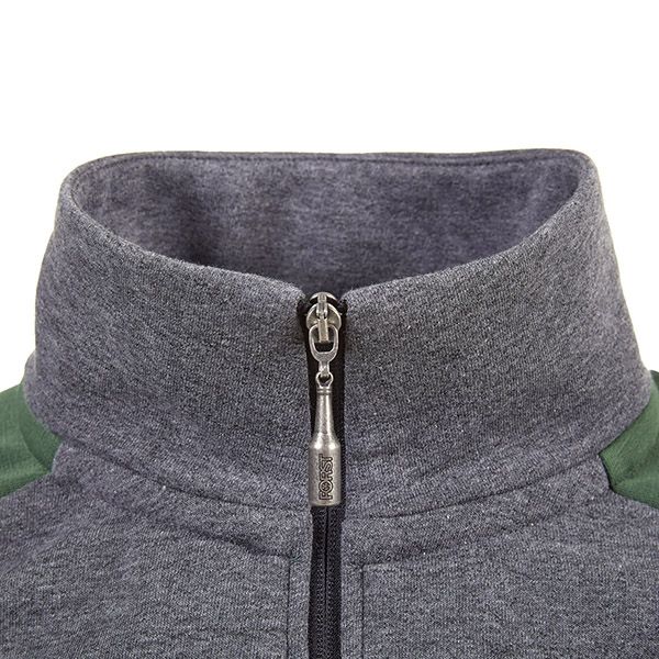 FORST Sweatshirt unisex with zip grey/green