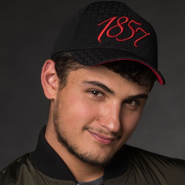 Berretto da baseball nero-rosso FORST 1857