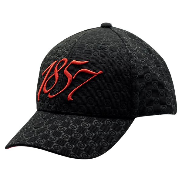 Berretto da baseball nero-rosso FORST 1857