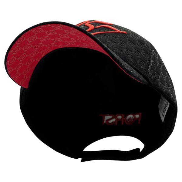 Berretto da baseball nero-rosso FORST 1857
