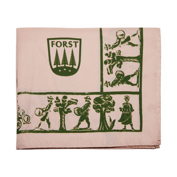FORST Sciarpa seta rosa/verde 60x180