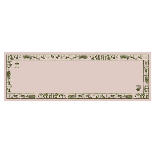 FORST Sciarpa seta rosa/verde 60x180