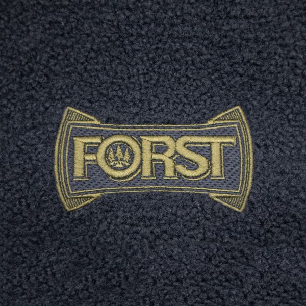 Black Sherpa drawstring backpack with FORST logo
