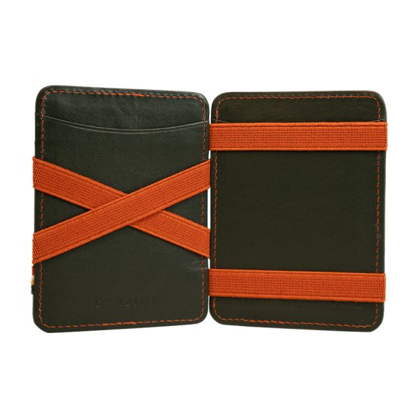 FORST Portafoglio in pelle verde/arancio GARZINI