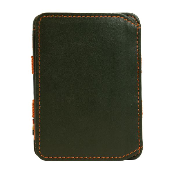 FORST Portafoglio in pelle verde/arancio GARZINI