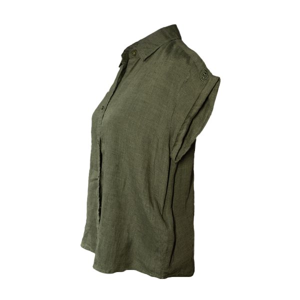 FORST Leinenbluse Damen grün