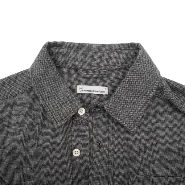 FORST Shirt green- org.cotton fishbone flannel