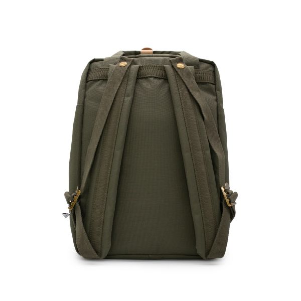 FORST backpack green with leather strap