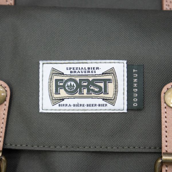 FORST backpack green with leather strap