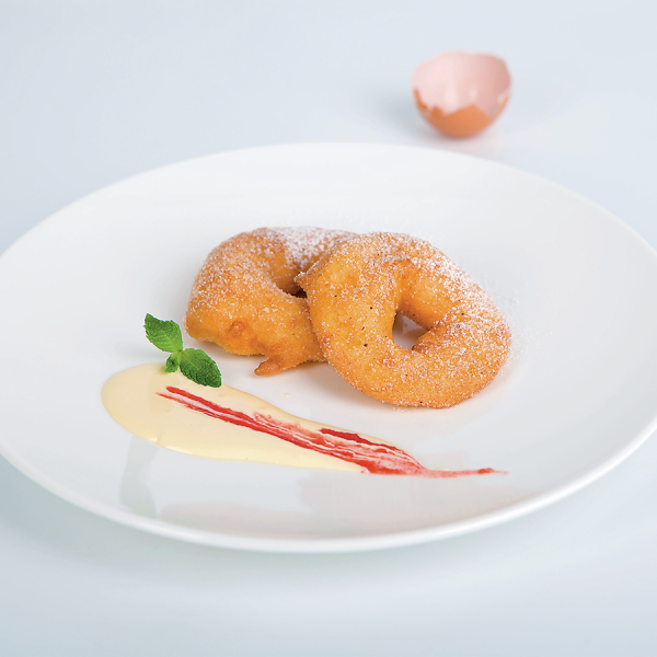 Frittelle di mele con salsa alla vaniglia