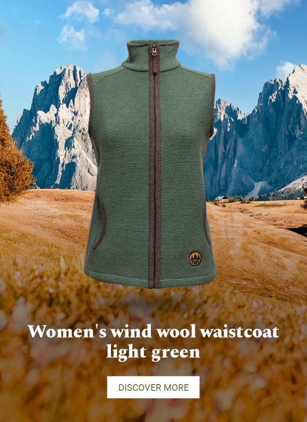 1010 - Gilet donna wind wool - verde chiaro