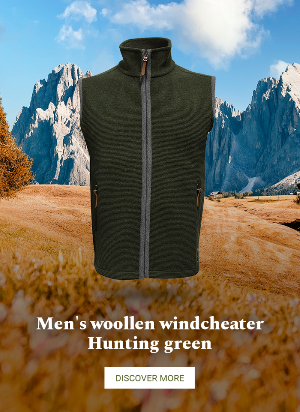 1010 - Gilet uomo wind wool - verde