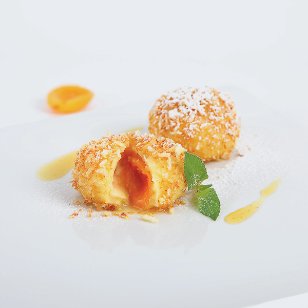 Apricot dumplings