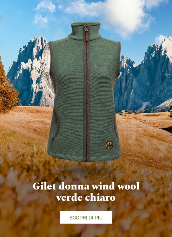 1010 - Gilet donna wind wool - verde chiaro